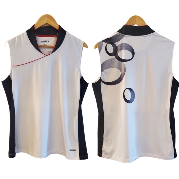 NIKA Women's White and Black Tank Top - Picture 1 of 6